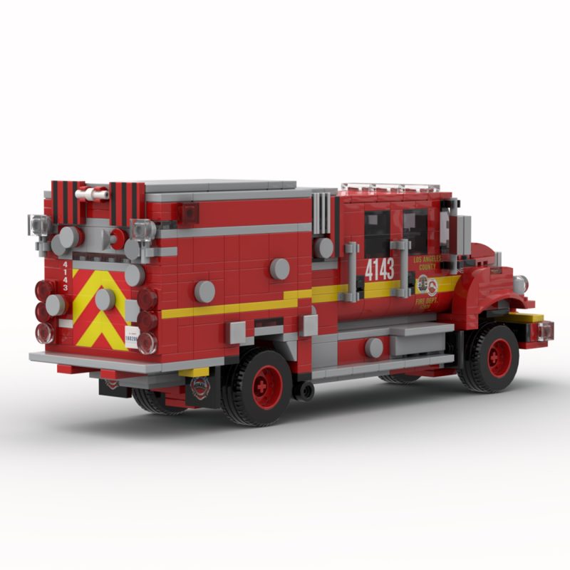 MOC-244154 2019 BME Intl. Type 3 Brush Engine Los Angeles County FD Building Blocks Set (764PCS)