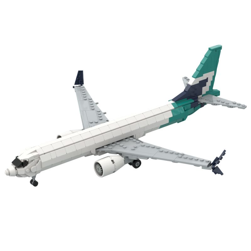 MOC-244355 1/100 Scale Boeing 737 MAX 8 Westjet Livery Building Blocks Set (723PCS)