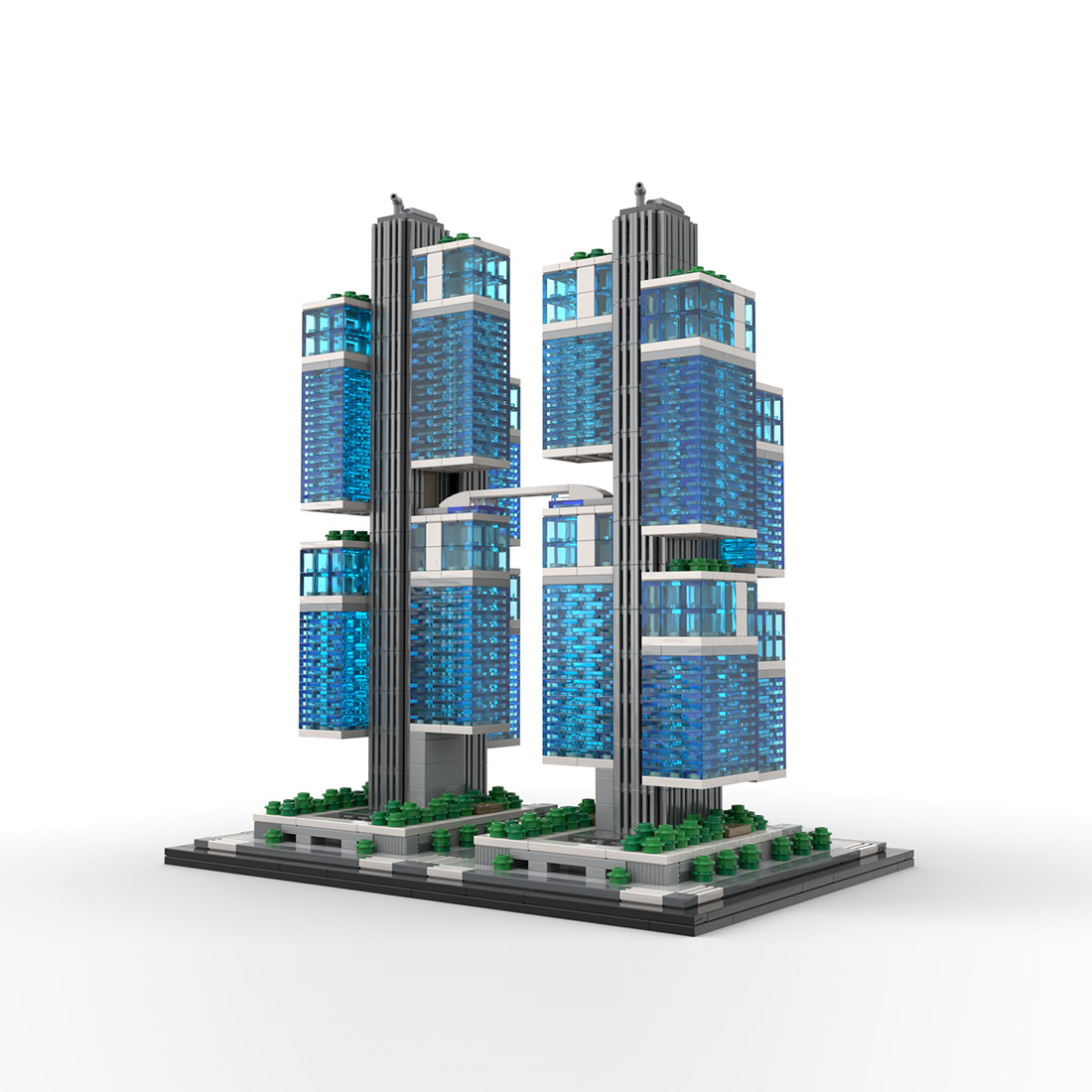 MOC-244414 1/800 Scale DJI Sky City Building Blocks Set (2749PCS)