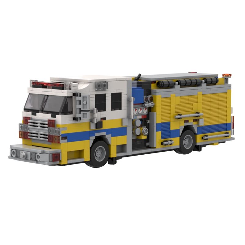 MOC-245828 2015 Rosenbauer Commander Fire Engine Ventura County Building Blocks Set (1016PCS)