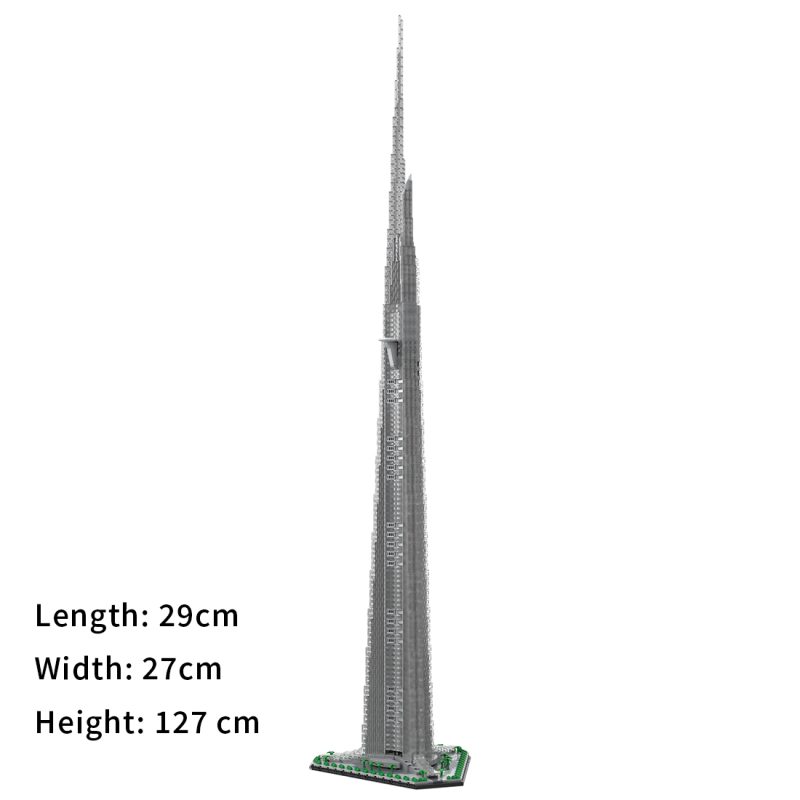 MOC-246046 1/800 Scale Jeddah Tower Building Blocks Set (6112PCS)
