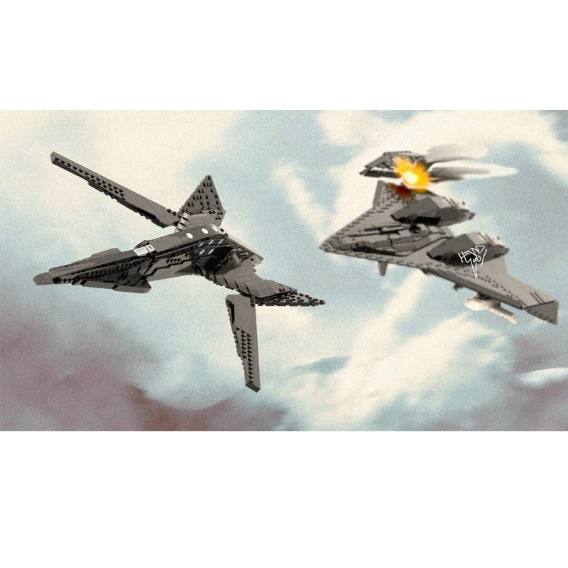 MOC-246806 1/35 Scale ADF-11 Raven Fighter Building Blocks Set (2866PCS)