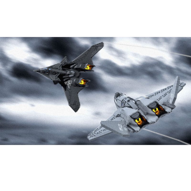 MOC-246806 1/35 Scale ADF-11 Raven Fighter Building Blocks Set (2866PCS)