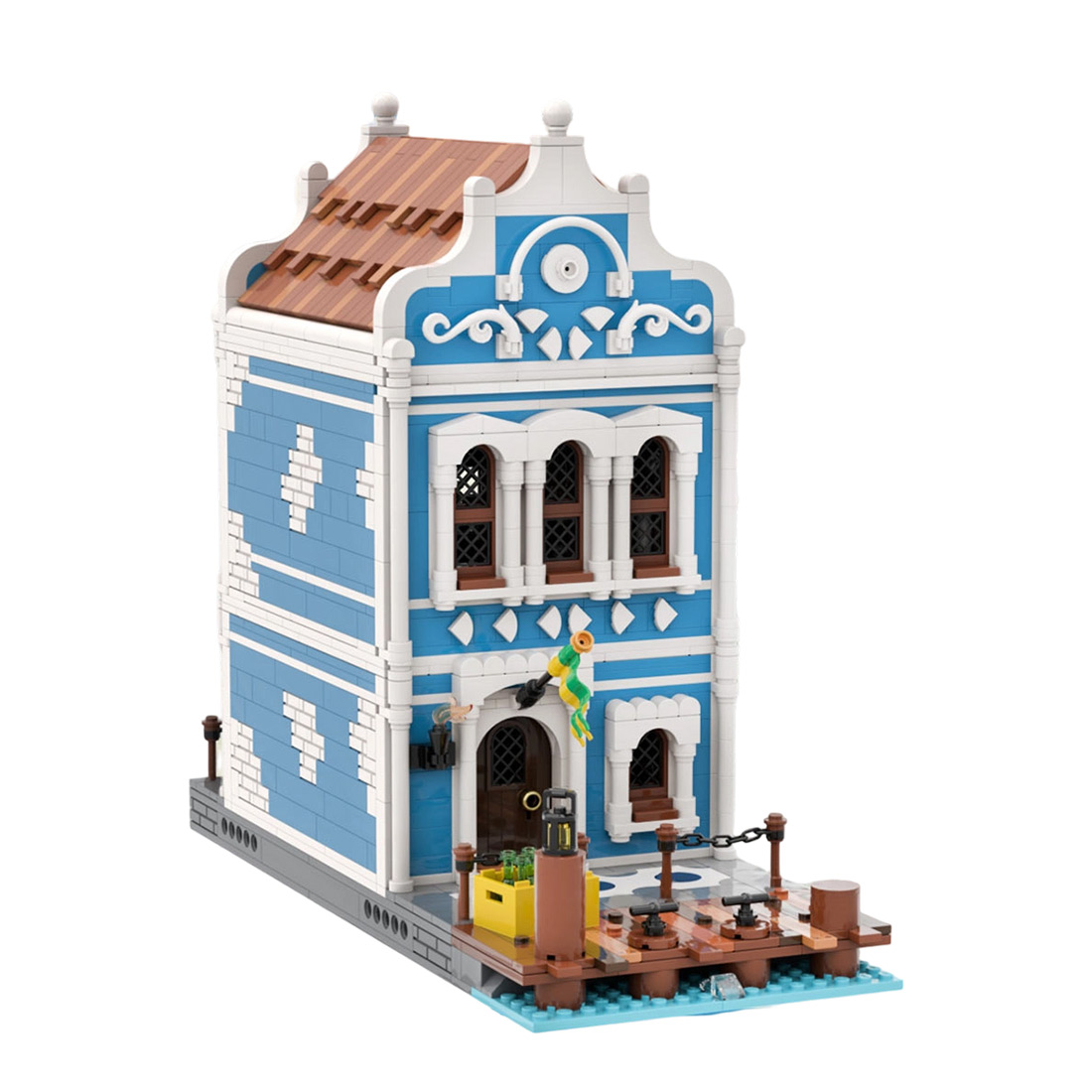 Custom MOC-251241 Crossed Swords Tavern - Seafarer's Bay Blocks Set (1832PCS)