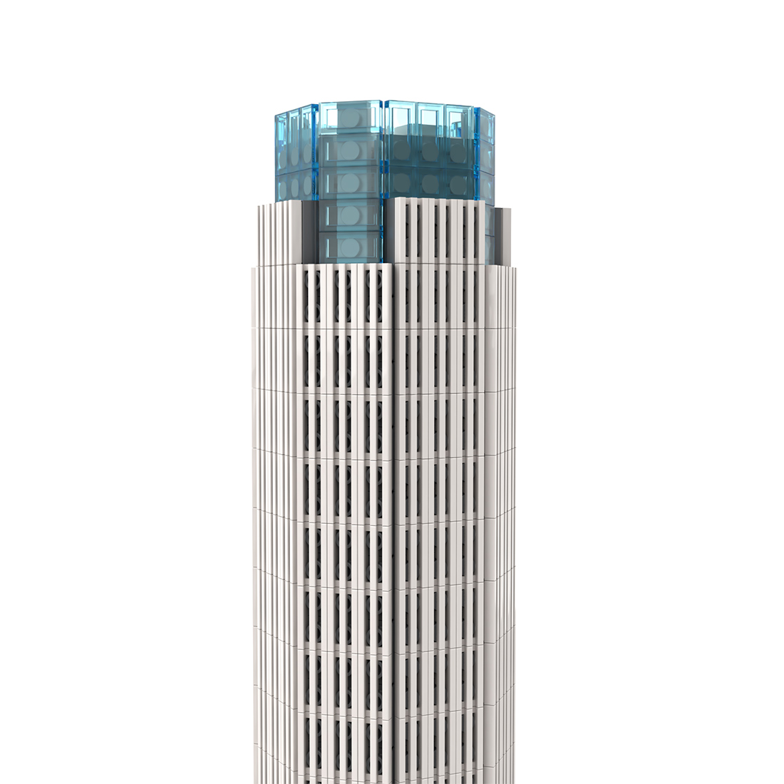 MOC-251255 1/800 Scale 383 Madison Avenue (1234PCS)