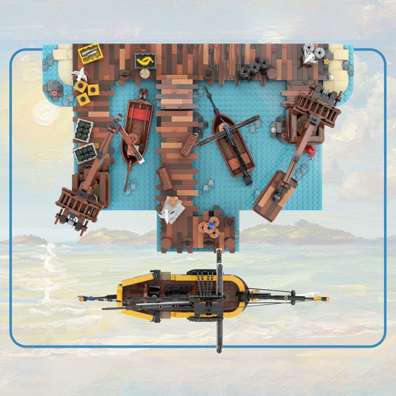 MOC-252314 Loading Docks Seafarer’s Bay Building Blocks Set (1826PCS)