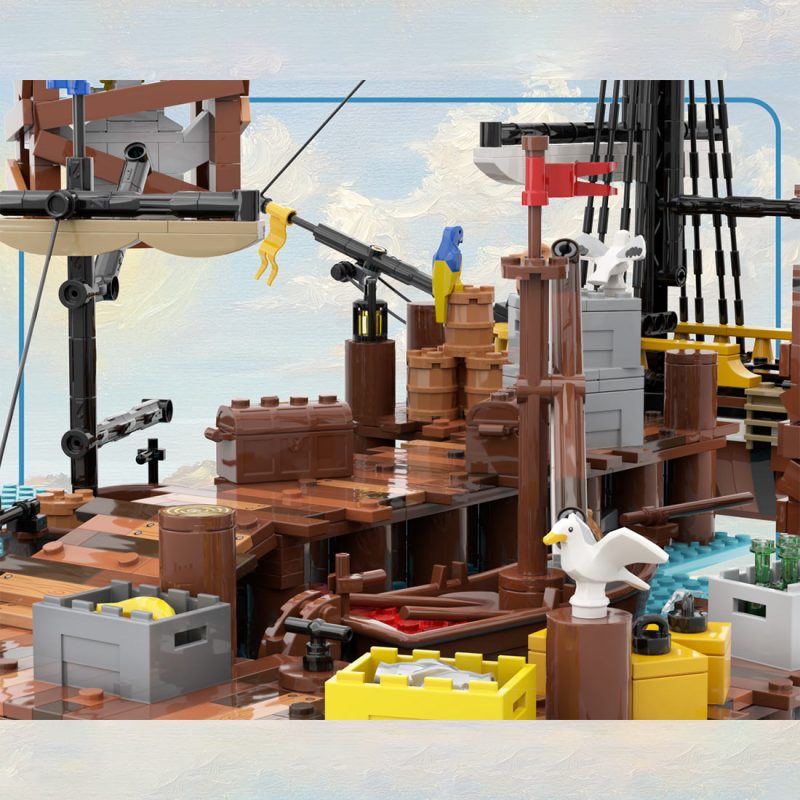 MOC-252314 Loading Docks Seafarer’s Bay Building Blocks Set (1826PCS)