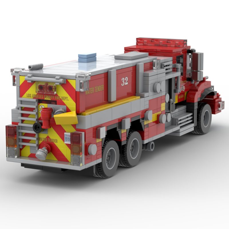 MOC-254855 2017 Rosenbauer Freightliner Tender L.A County FD Building Blocks Set (875PCS)