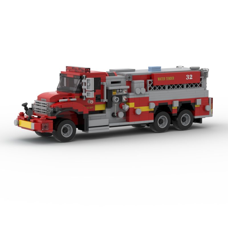MOC-254855 2017 Rosenbauer Freightliner Tender L.A County FD Building Blocks Set (875PCS)