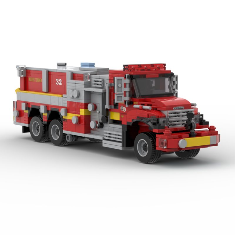 MOC-254855 2017 Rosenbauer Freightliner Tender L.A County FD Building Blocks Set (875PCS)