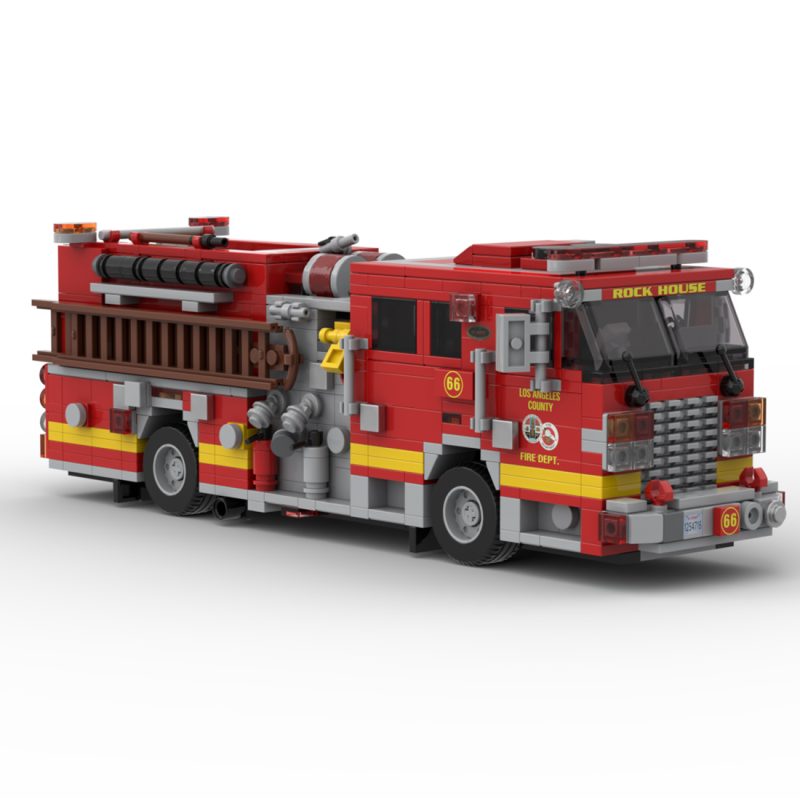 MOC-255001 2006 KME Predator Severe Fire Engine LACoFD Building Blocks Set (1141PCS)