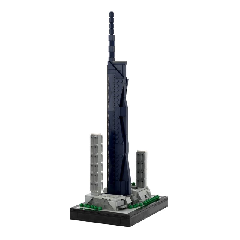 MOC-255189 1/2000 Scale Merdeka 118 Skyscraper Building Blocks (566PCS)