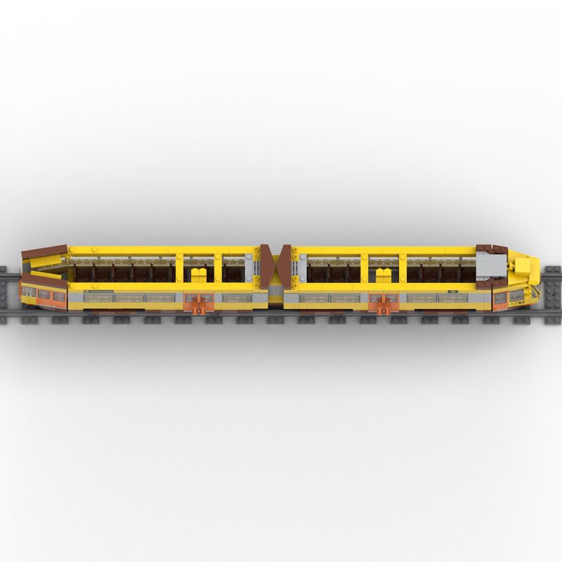 MOC-262011 Düwag ZGT-6 Tram Building Blocks Set (1036PCS)