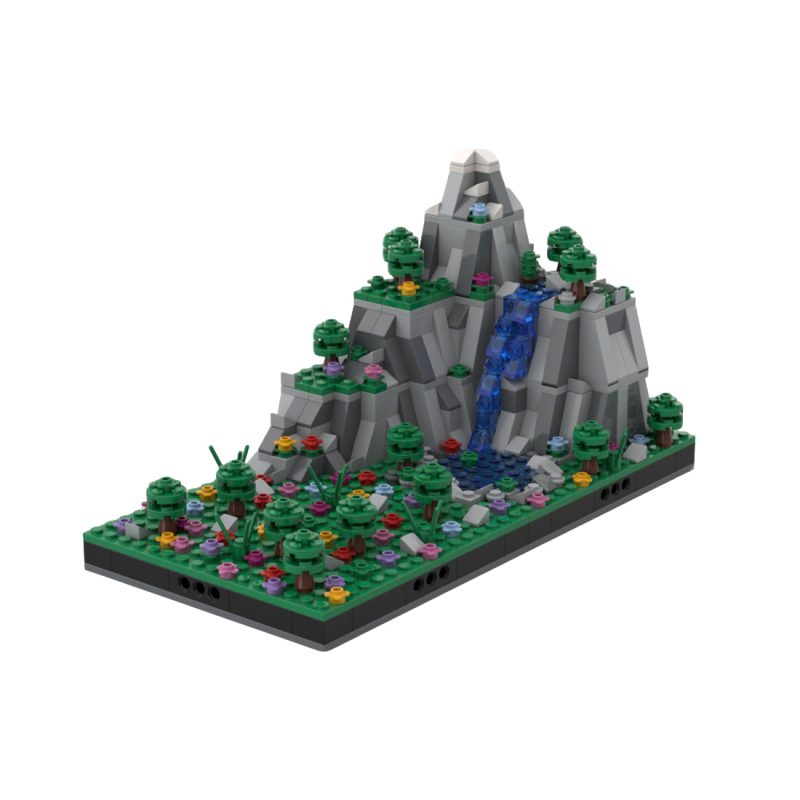 MOC-37984 Diorama of Mountains and Valley Building Blocks Set (570PCS)