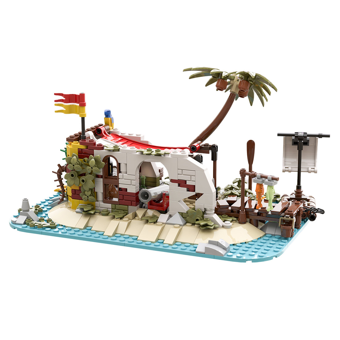 MOC- 195318 Island Hideout Building Blocks Set (506PCS)