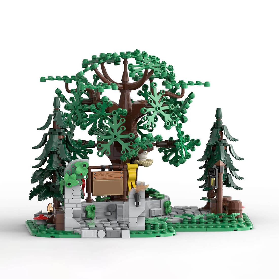 MOC-217847 Medieval Kingdom Road Scene Building Blocks Set（676PCS）