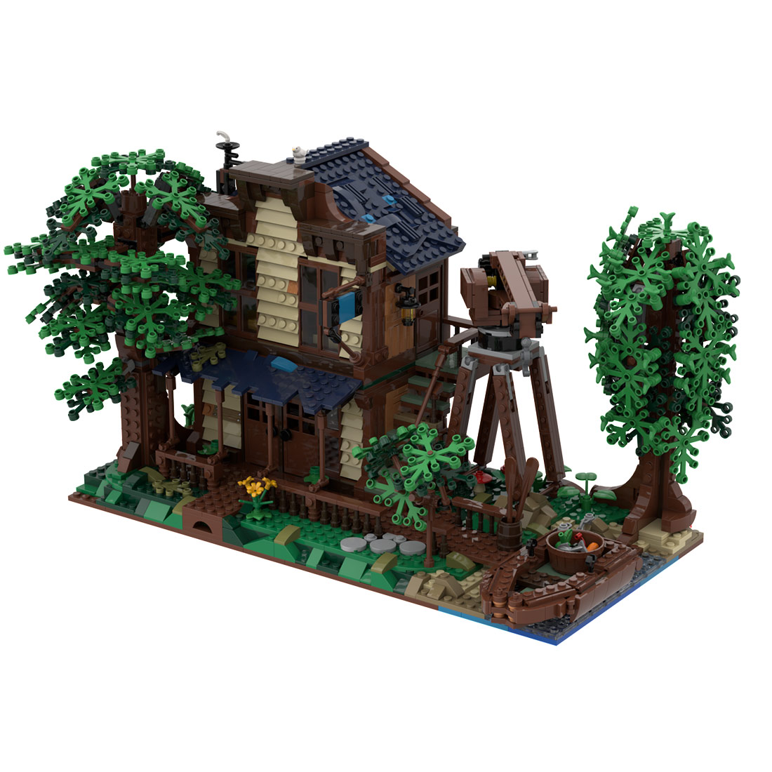 MOC-223742 Medieval Forest Trading Post Building Blocks Set (2162PCS)