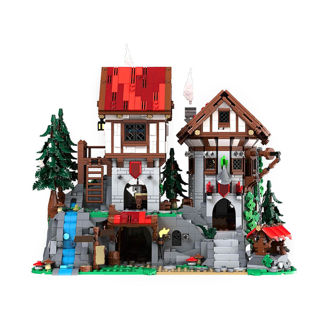 MOC-225455 Medieval Magic Wizard and Dwarf House Building Blocks Set (2804PCS)