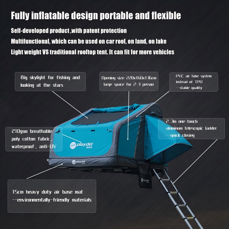 Island of Fish Inflatable Roof Top Tent