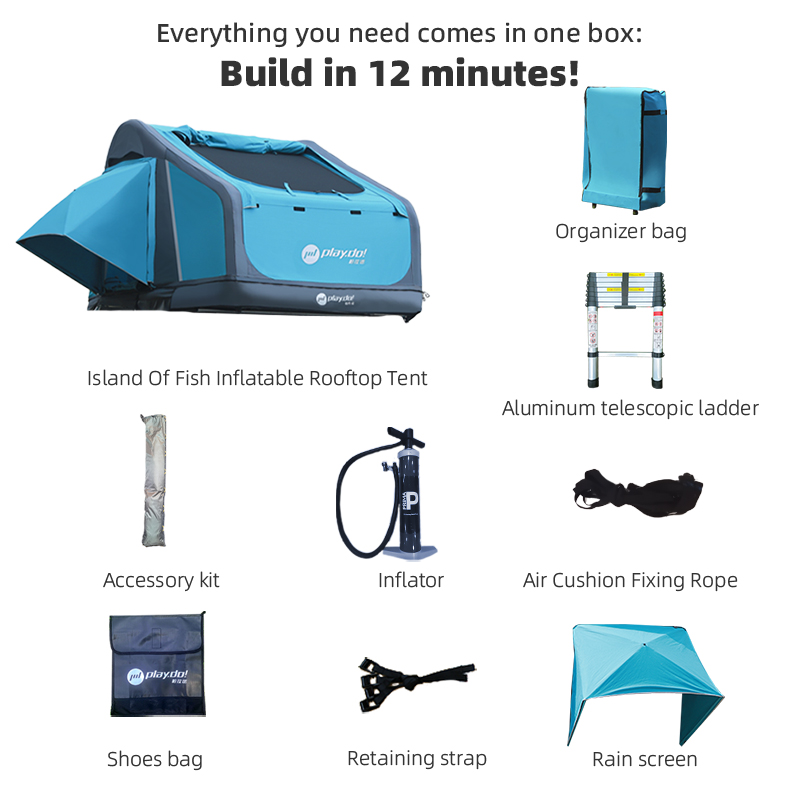 PlayDo Limited Edition Fish Island Inflatable Roof Tent