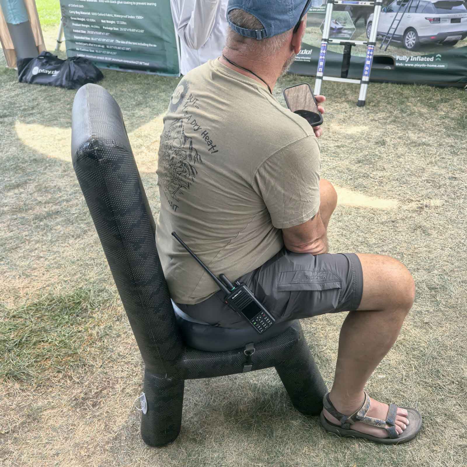 PlayDo Outdoor Inflatable Table and Chair Combo for Instant Storage-Playdo Roof Top Tent