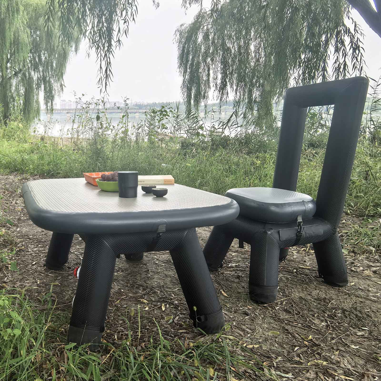 PlayDo Outdoor Inflatable Table and Chair Combo for Instant Storage-Playdo Roof Top Tent