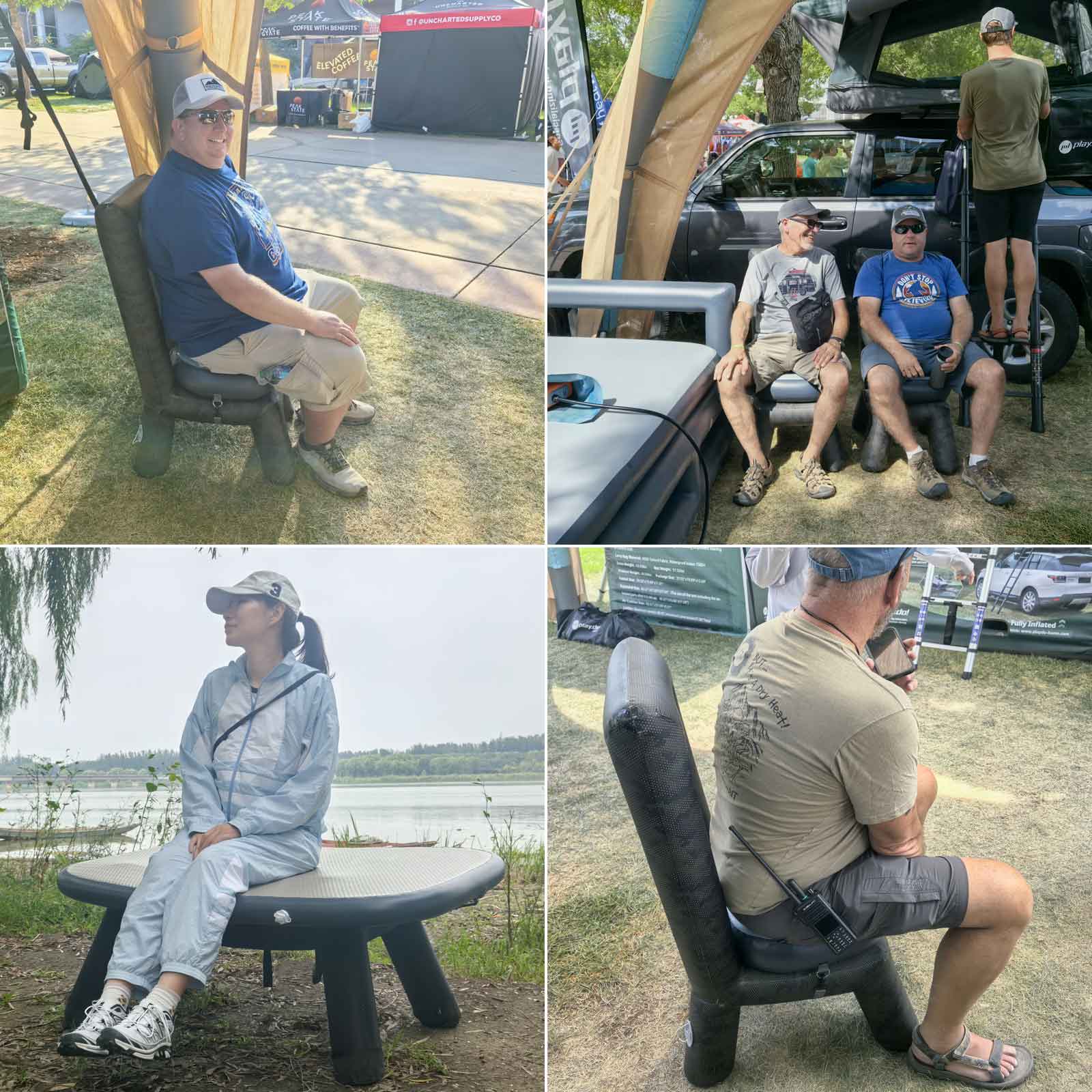 PlayDo Outdoor Inflatable Table and Chair Combo for Instant Storage-Playdo Roof Top Tent