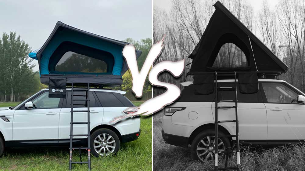 Inflatable rooftop tent vs Traditional rooftop tent 01