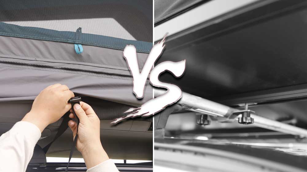 Inflatable rooftop tent vs Traditional rooftop tent 02