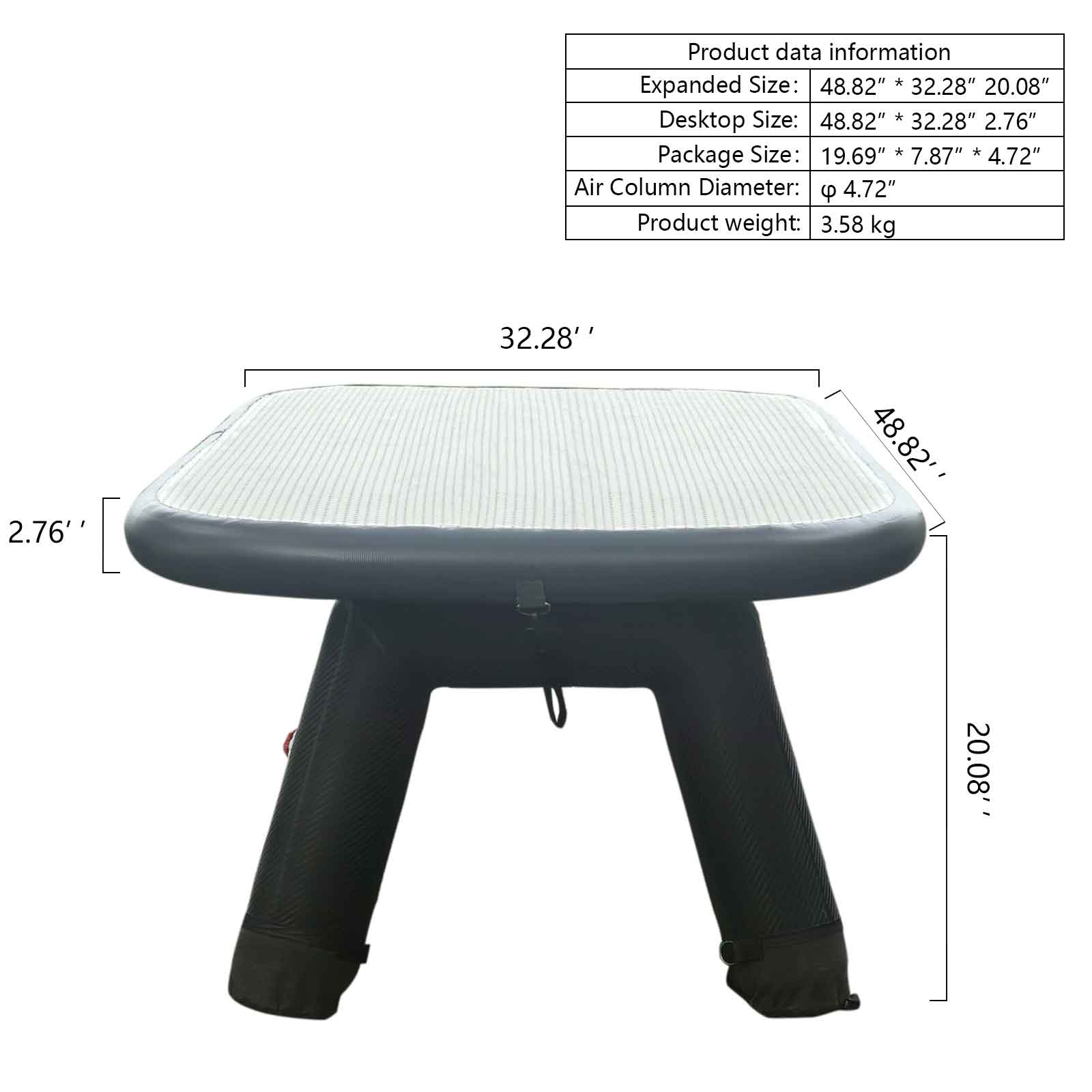 PlayDo Outdoor Inflatable Table and Chair Combo for Instant Storage-Playdo Roof Top Tent