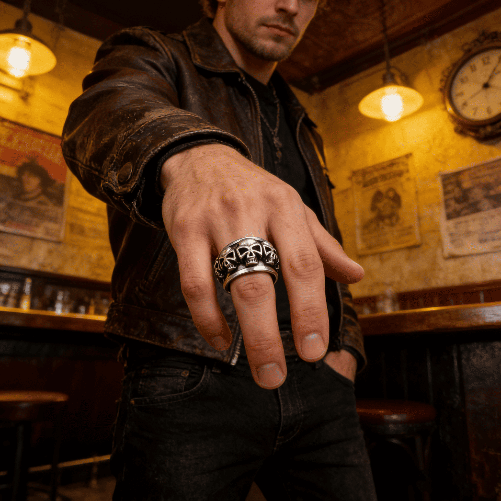 Skull Fidget Spinner Ring