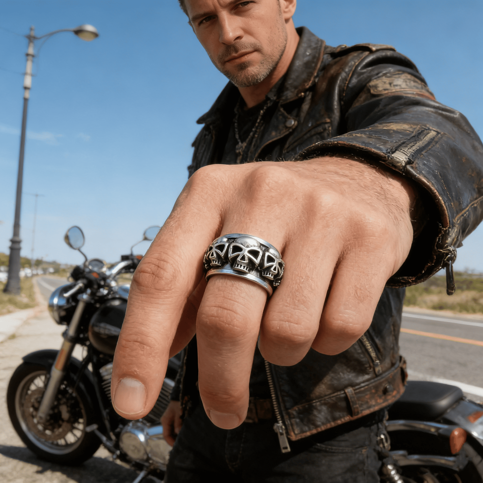 Skull Fidget Spinner Ring