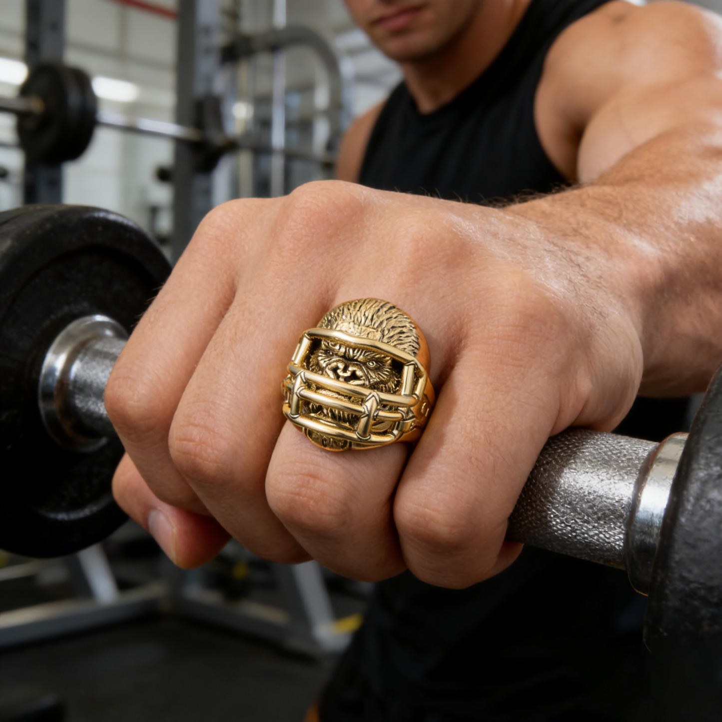 Gorilla Soccer Helmet Ring
