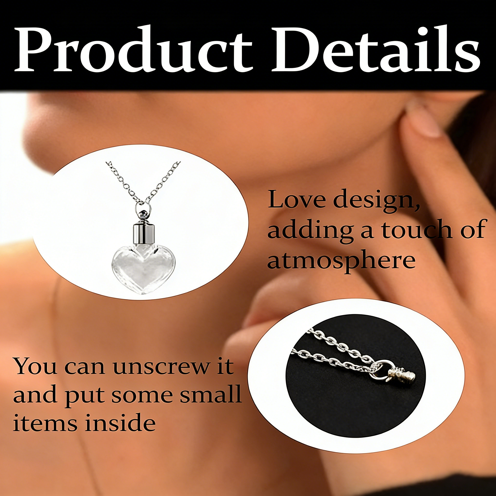 Openable bottle pendant