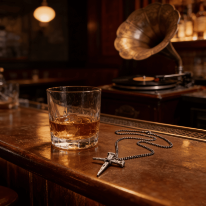 Wooden Stake Cross Necklace