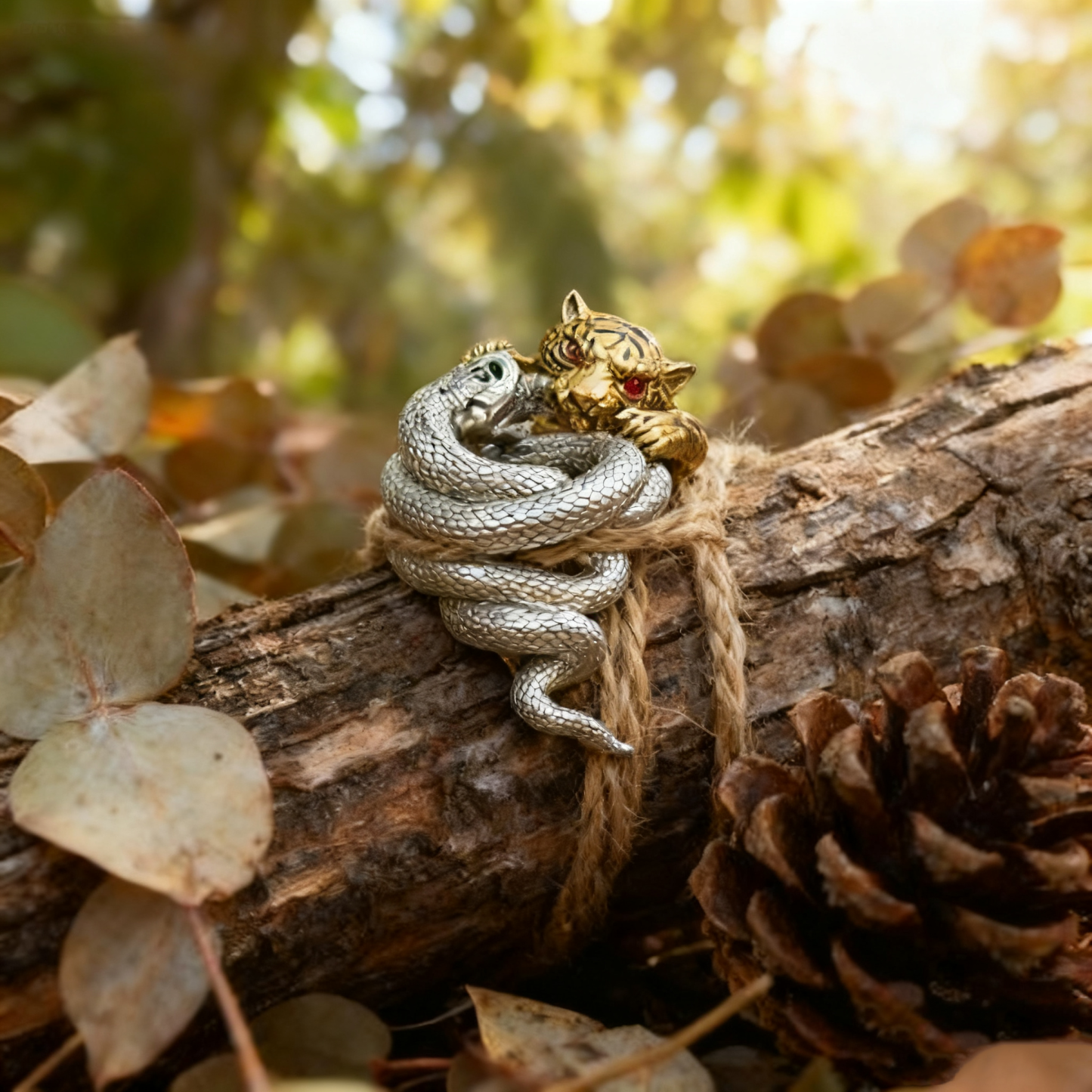 The battle between snake and tiger