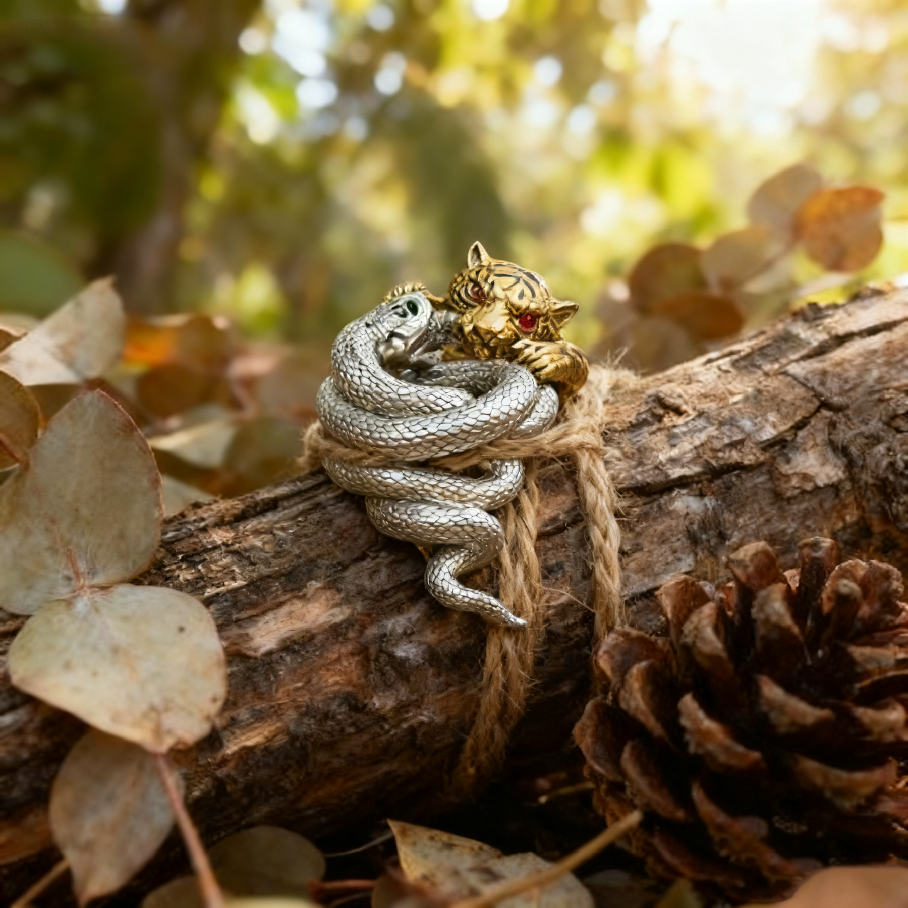 The battle between snake and tiger