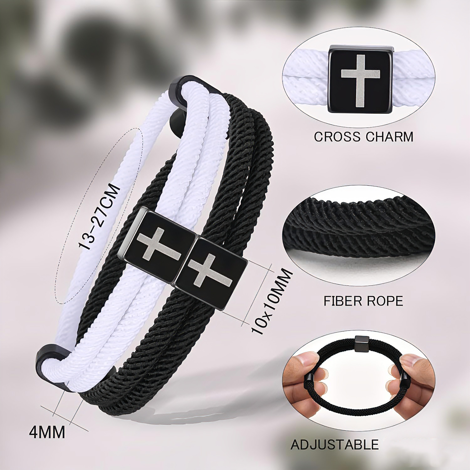 Cross paracord bracelet