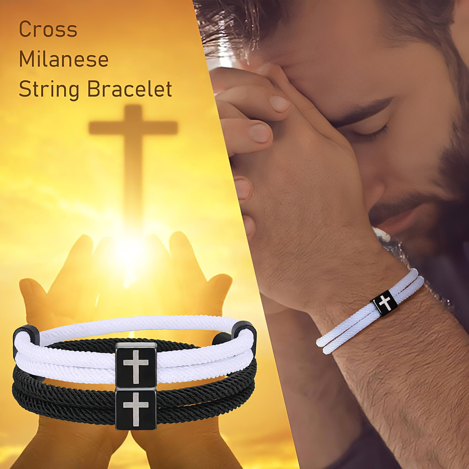 Cross paracord bracelet