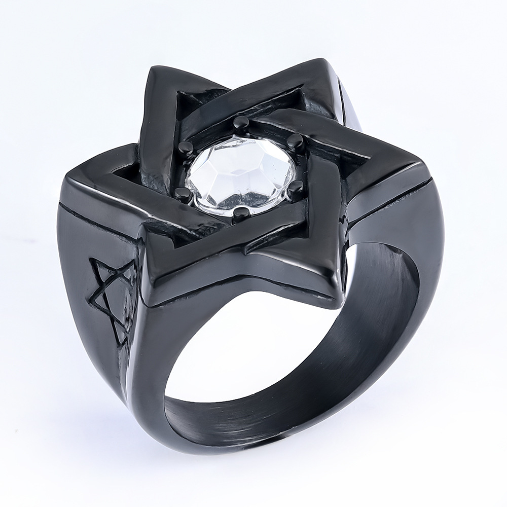 Hexagram + Gem Ring