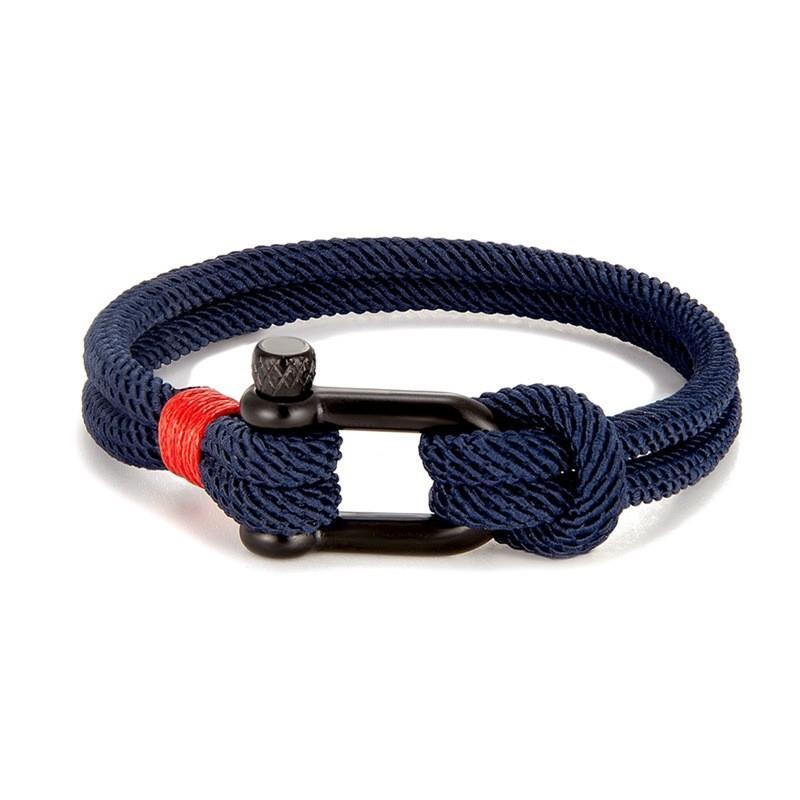 U-shaped buckle nylon rope bracelet