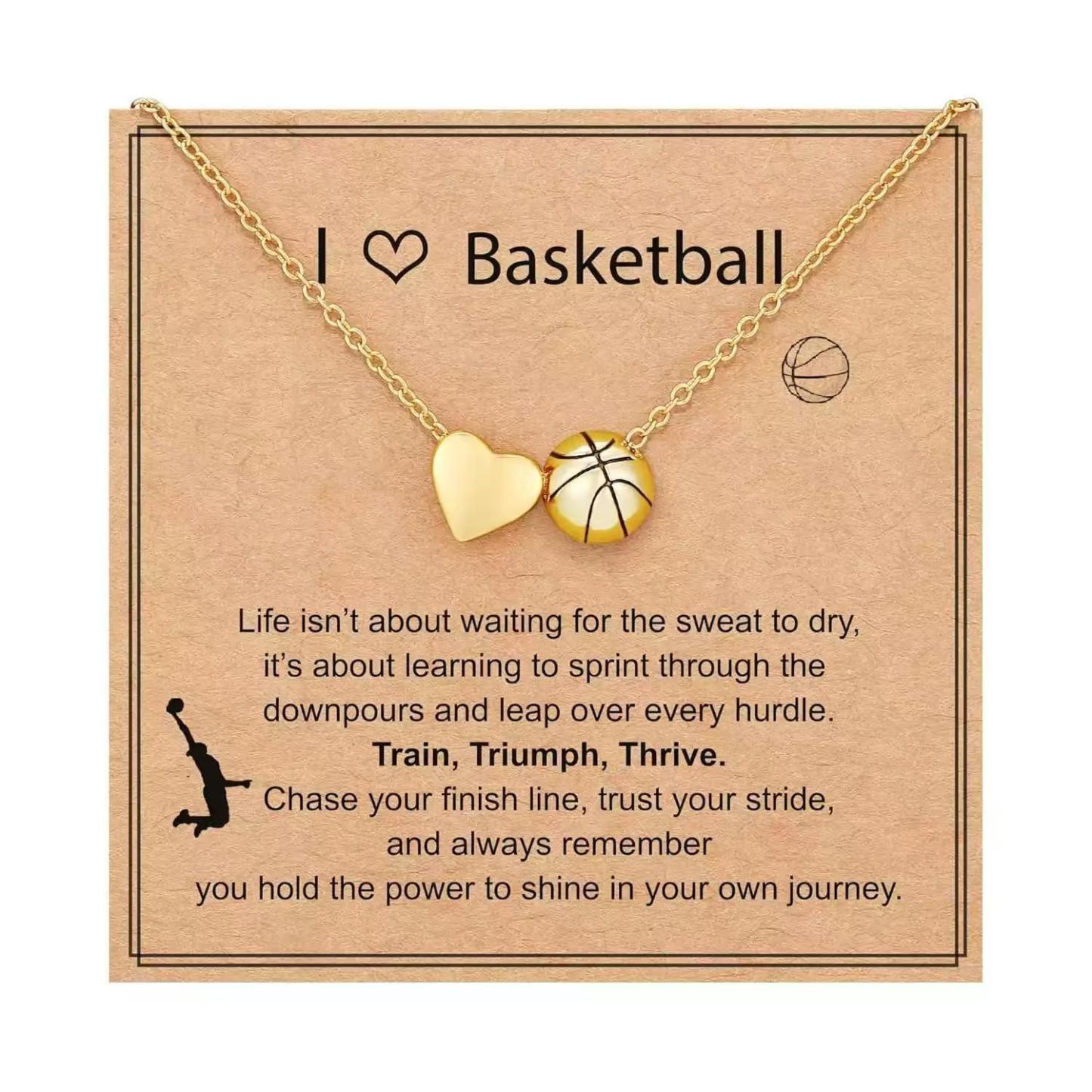 Ball-shaped heart pendant necklace