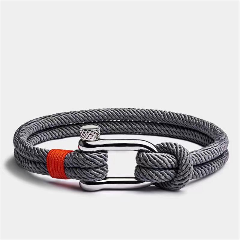 U-shaped buckle nylon rope bracelet
