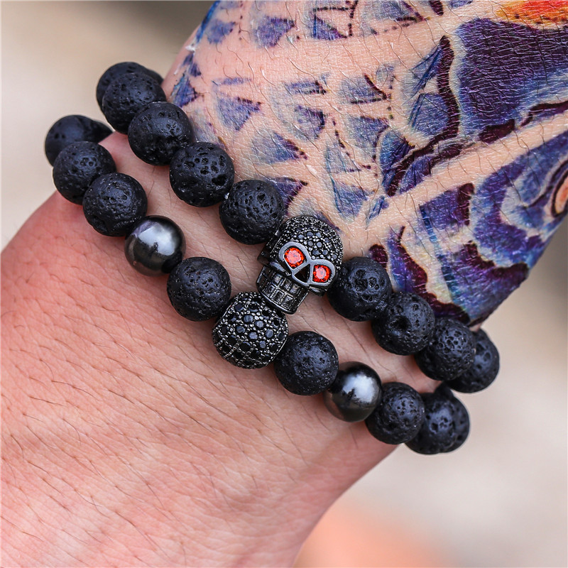Black Stone Bracelet Set