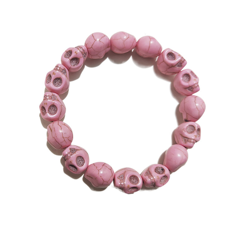 Turquoise Cracked Skull Bracelet