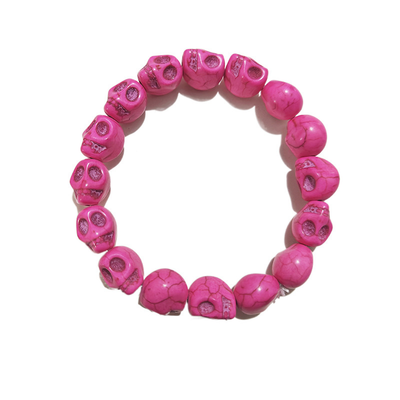 Turquoise Cracked Skull Bracelet