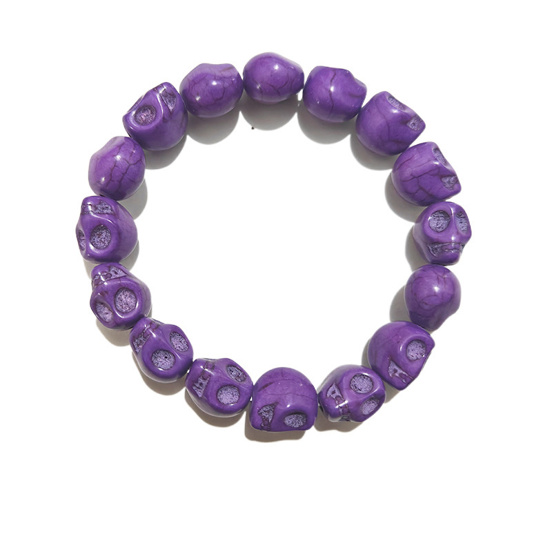 Turquoise Cracked Skull Bracelet