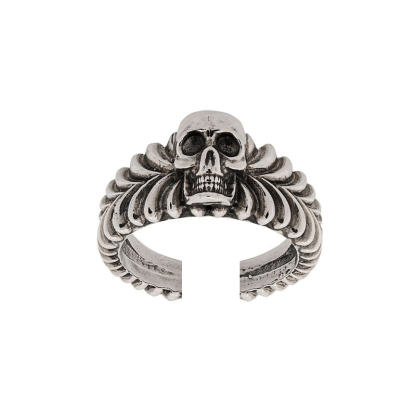 925 Sterling Silver Skull Relief Ring