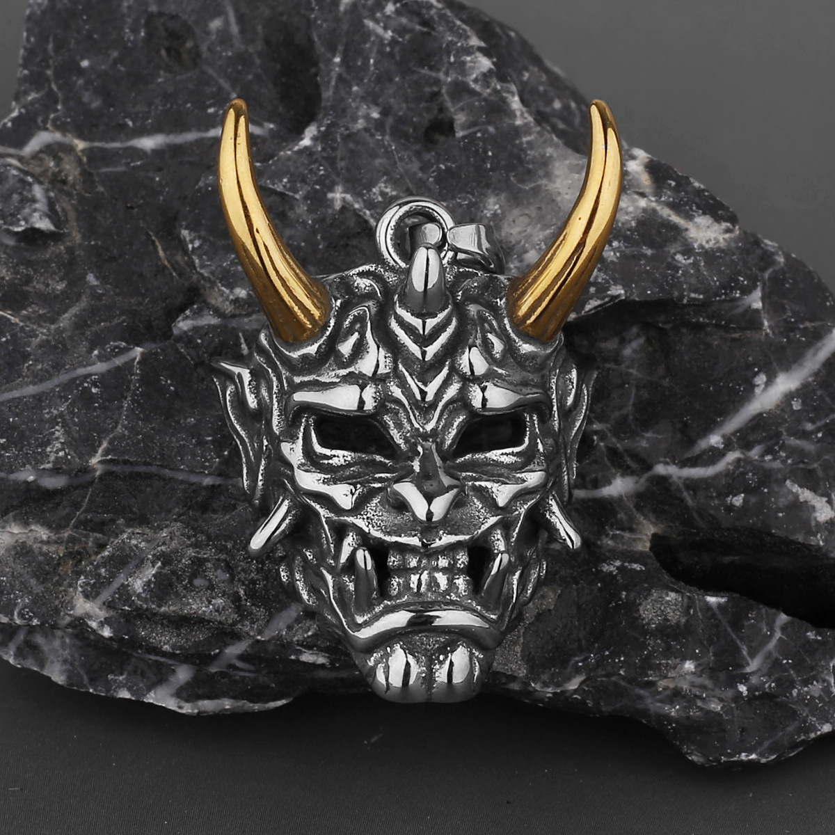 925 Sterling Silver Prajna Mask Necklace