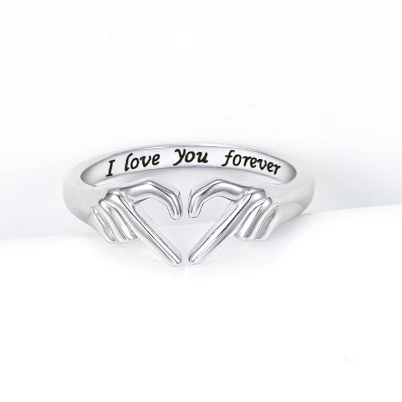 Titanium Steel Love Gesture Adjustable Ring